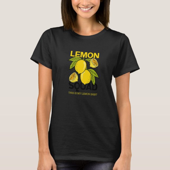 Lemon Squad Lemonade Summer Citrus Frucht T-Shirt (Vorderseite)