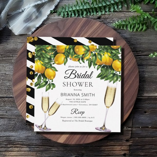 Lemon Square Bridal Dusche Einladung (Von Creator hochgeladen)