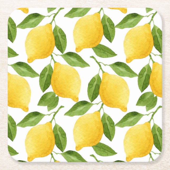 Lemon Square Paper Untersetzer (Vorderseite)