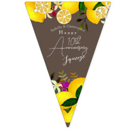 Lemon Squeeze 10th Wedding Anniversary Wimpelkette