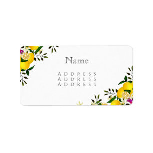 Lemon Squeeze Anniversary Name Adressaufkleber