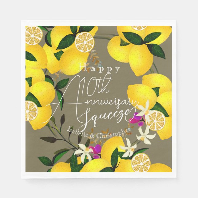 Lemon Squeeze Serviette (Vorderseite)