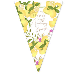 Lemon Squeeze White Wimpelkette