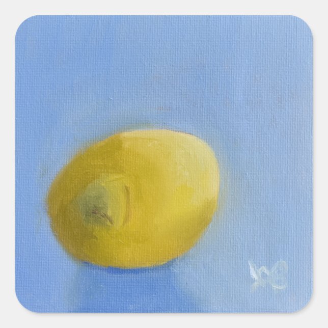 Lemon-Studie Quadratischer Aufkleber (Vorderseite)