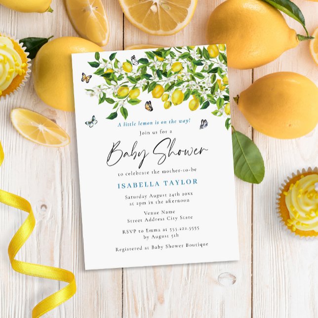 Lemon Summer Baby Dusche Einladung (Von Creator hochgeladen)