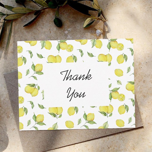 Lemon Summer Danke-Card Dankeskarte (Von Creator hochgeladen)