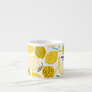 Lemon Summer Design Vintag Illustration Espressotasse