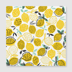 Lemon Summer Design Vintag Illustration Magnetkarte