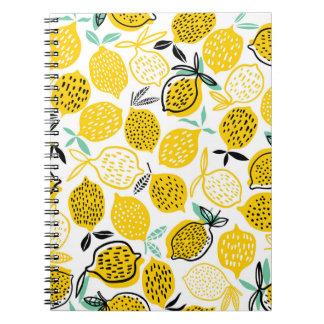 Lemon Summer Design Vintag Illustration Notizblock