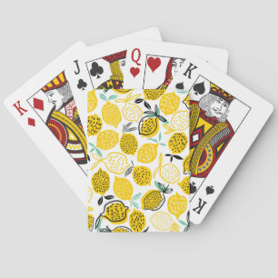 Lemon Summer Design Vintag Illustration Spielkarten