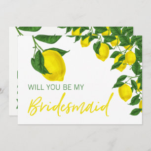 Lemon Summer Werden Sie meine Bridesmaid sein Einladung