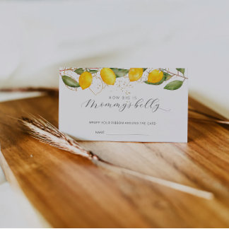 Lemon Summer Wie groß ist Mommys Bauchzettel Begleitkarte