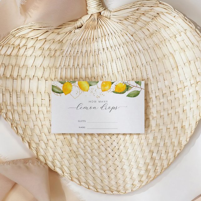 Lemon Summer Wie viele Lemon Drops Spiel Begleitkarte (Von Creator hochgeladen)