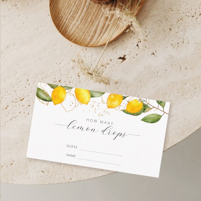 Lemon Summer Wie viele Lemon Drops Spiel Begleitkarte (Von Creator hochgeladen)