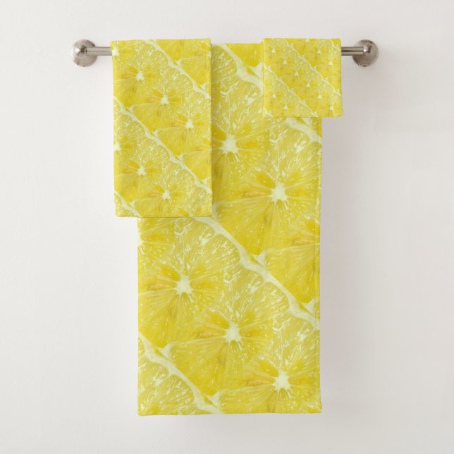 Lemon Sunshine Yellow 4Brett Badhandtuch Set (Insitu)