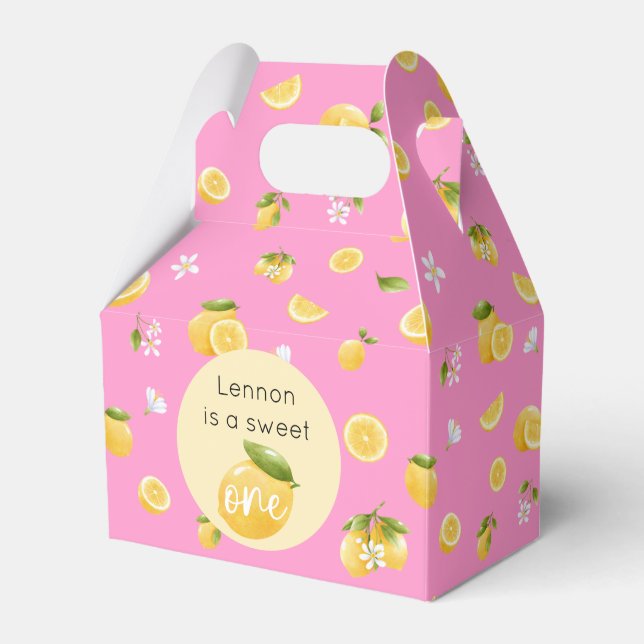 Lemon Sweet One 1. Geburtstag Geschenkschachtel (Vorderseite)