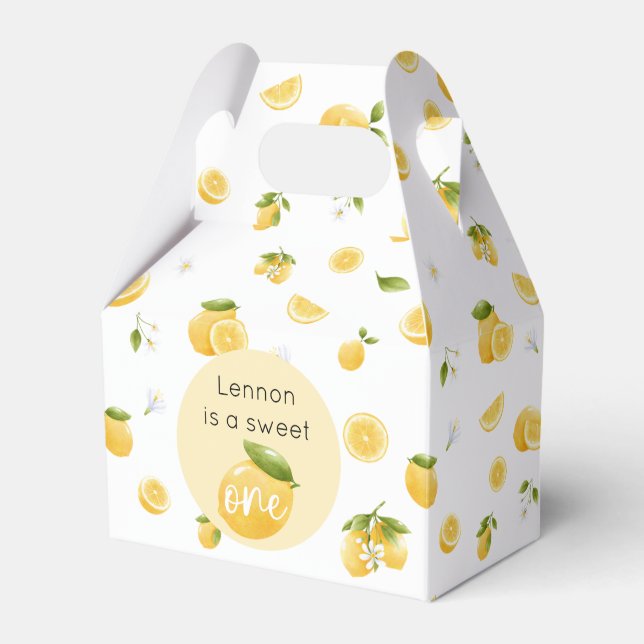 Lemon Sweet One 1. Geburtstag Geschenkschachtel (Vorderseite)