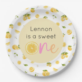 Lemon Sweet One Birthday Party Pappteller