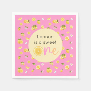 Lemon Sweet One Birthday Party Serviette