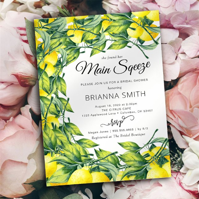 Lemon Swirl Vibranl Bridal Dusche Einladung (Von Creator hochgeladen)