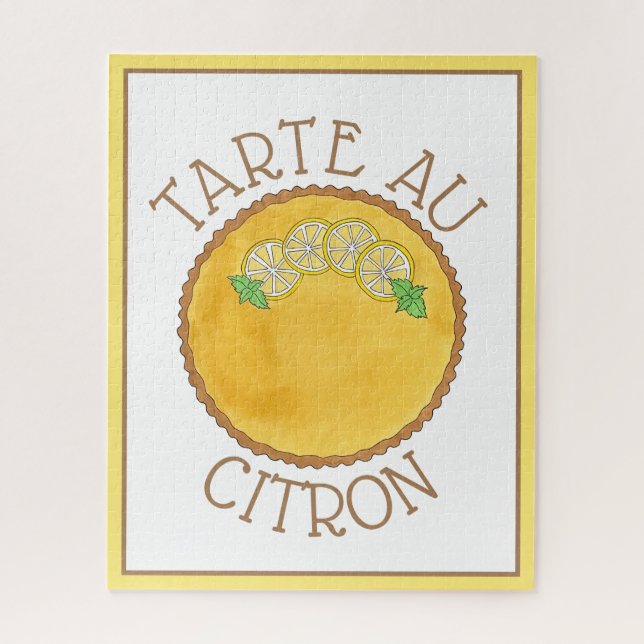 Lemon Tart Tarte au Citron Curd Pie Backfood Puzzle (Vertikal)