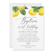 Lemon Taufe & 1. Geburtstag | Wasserfarbenzitrus