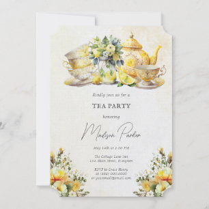 Lemon Tea Party Vintage für alle Anlässe Einladung