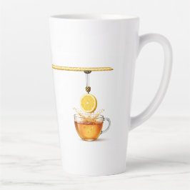 Lemon Tea Under Construction – 17oz Latte Mug Milchtasse