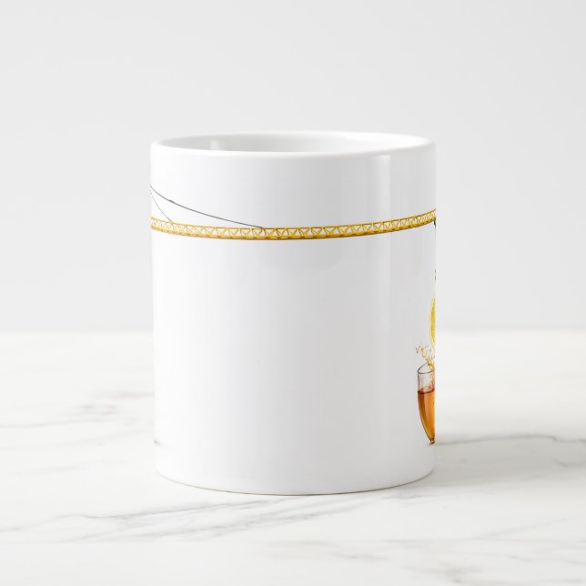 Lemon Tea Under Construction – Jumbo Mug for True  Jumbo-Tasse (Vorderseite)
