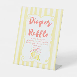 Lemon-Thema-Mädchen-Baby-Party-Windel-Raffel Sockelschild