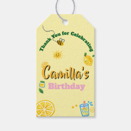 Lemon-Thema zum Kindergeburtstag Geschenkanhänger