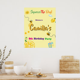 Lemon-Thema zum Kindergeburtstag  Poster