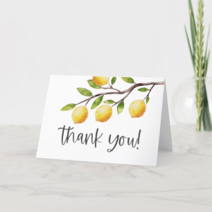 Lemon Theme Brautparty Danke-Card Dankeskarte