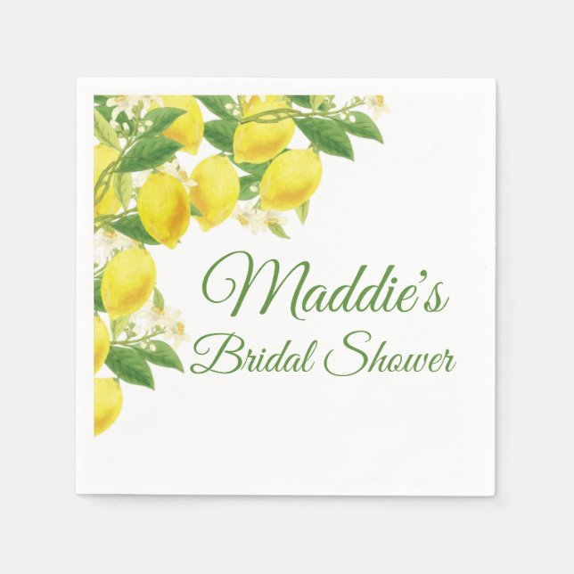 Lemon Theme Personalisiert Napkin Serviette (Vorderseite)