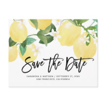 Lemon Theme Summer Wedding Save the Date