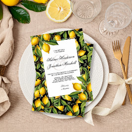 Lemon Theme Wedding oder Amalfi Coast Event Einladung