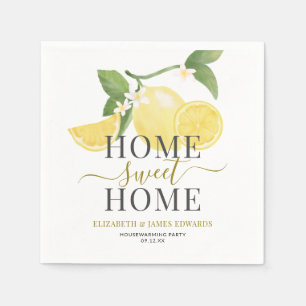 Lemon Theme Zuhause Sweet Zuhause Housewarming Par Serviette
