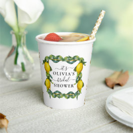 Lemon Themed Brautparty Paper Cups Pappbecher