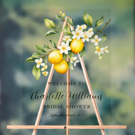 Lemon Themed Brautparty Willkommen Acrylschild