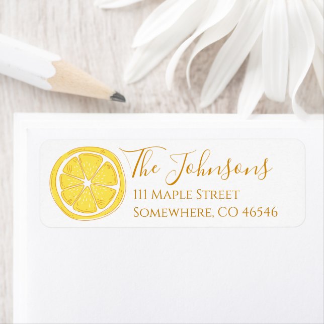 Lemon Themed Personalisiert Address Labels (Insitu)