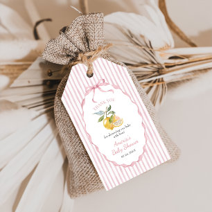 Lemon-Themen-Mädchen-Baby-Party Geschenkanhänger
