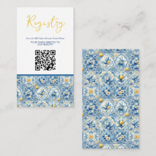 Lemon Tile Brautparty Registry QR Begleitkarte