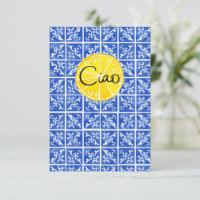 Lemon & Tile Hallo auf Italienisch: "Ciao Karte"