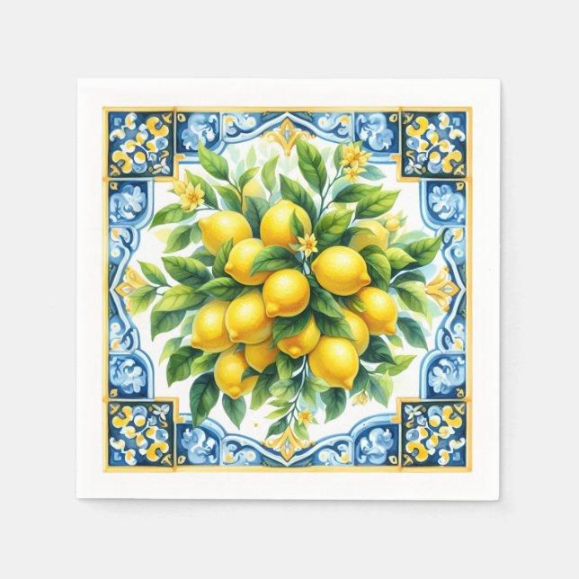 Lemon Tile Napkins Serviette (Vorderseite)