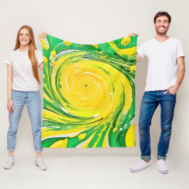 Lemon Tornado Design Fleecedecke