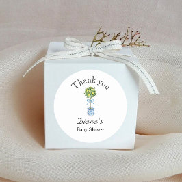 Lemon Tree Baby Shower Runder Aufkleber