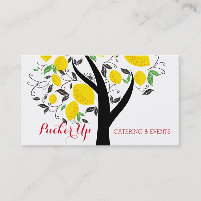 lemon tree bakery chef catering business card visitenkarte (Vorderseite)