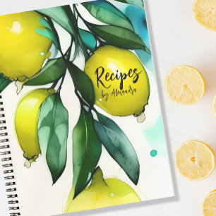 Lemon Tree Benutzerdefiniertes Textrezeptbuch Notizbuch