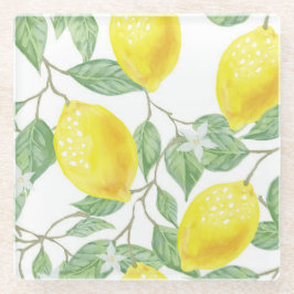 Lemon Tree Muster Gelbe grüne Untersetzer