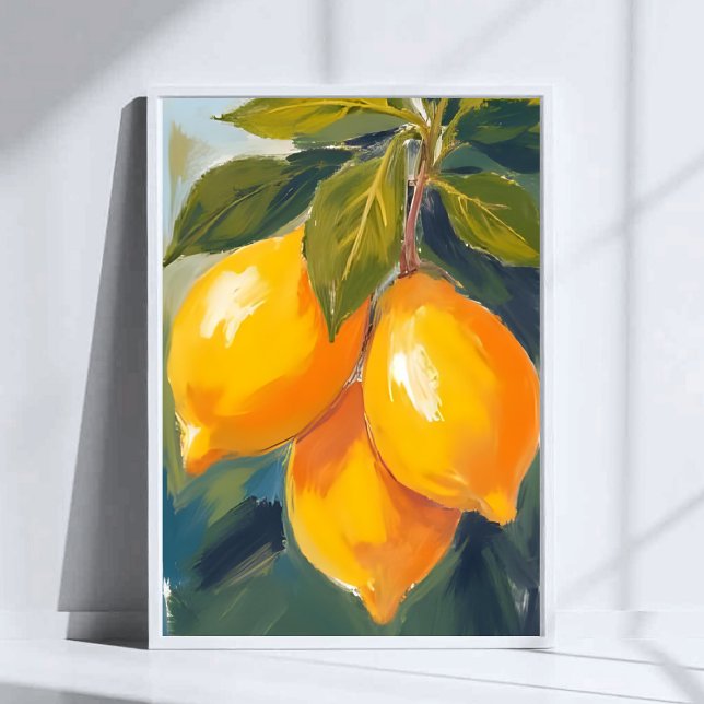 Lemon Tree Watercolor Fruit Painting Poster (Von Creator hochgeladen)